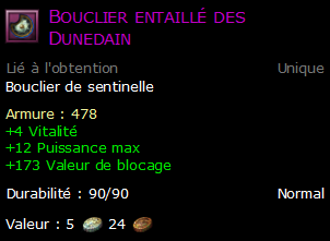 Bouclier entaillé des Dunedain