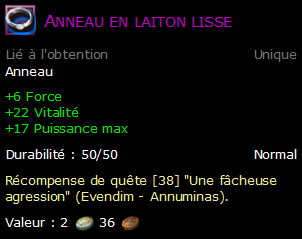 Anneau en laiton lisse