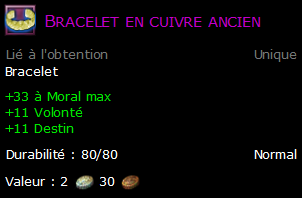 Bracelet en cuivre ancien