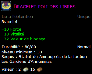 Bracelet poli des libres