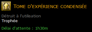 Tome d'expérience condensée