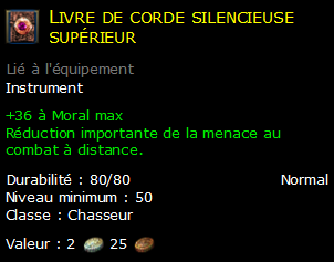 Livre de corde silencieuse supérieur