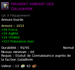 Haubert vibrant des Galadhrim