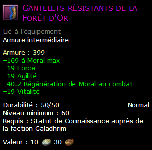 Gantelets résistants de la Forêt d'Or