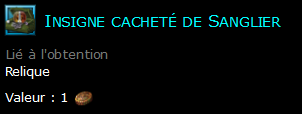 Insigne cacheté de Sanglier