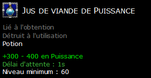 Jus de viande de Puissance