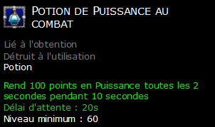 Potion de Puissance au combat