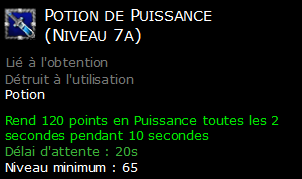 Potion de Puissance (Niveau 7a)