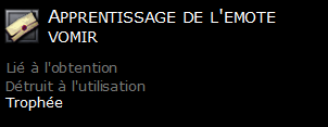 Apprentissage de l'emote vomir