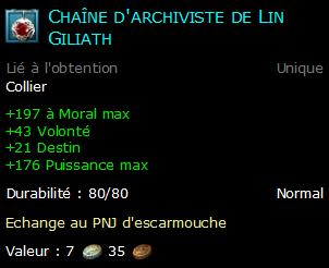 Chaîne d'archiviste de Lin Giliath