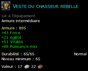 Veste du chasseur rebelle