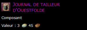 Journal de tailleur d'Ouestfolde