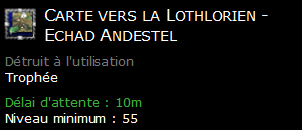 Carte vers la Lothlorien - Echad Andestel