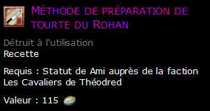 Méthode de préparation de tourte du Rohan