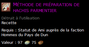 Méthode de préparation de hachis parmentier