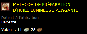 Méthode de préparation d'huile lumineuse puissante