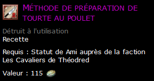 Méthode de préparation de tourte au poulet