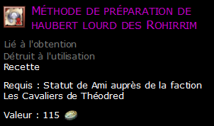 Méthode de préparation de haubert lourd des Rohirrim