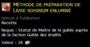 Méthode de préparation de Livre rohirrim enluminé