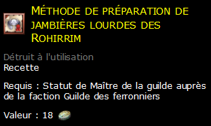 Méthode de préparation de jambières lourdes des Rohirrim