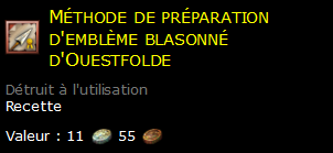 Méthode de préparation d'emblème blasonné d'Ouestfolde