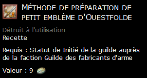 Méthode de préparation de petit emblème d'Ouestfolde