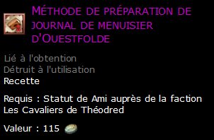 Méthode de préparation de journal de menuisier d'Ouestfolde