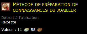 Méthode de préparation de connaissances du joailler