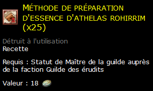 Méthode de préparation d'essence d'athelas rohirrim (x25)