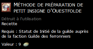 Méthode de préparation de petit insigne d'Ouestfolde