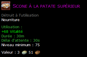 Scone à la patate supérieur