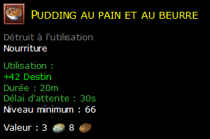 Pudding au pain et au beurre