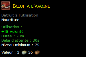 Bœuf à l'avoine