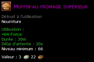 Muffin au fromage supérieur