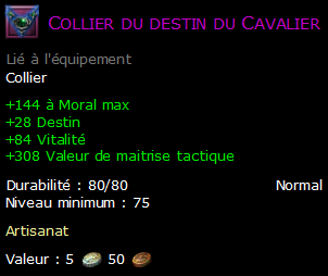 Collier du destin du Cavalier