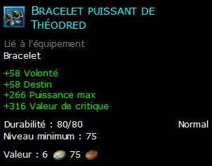 Bracelet puissant de Théodred