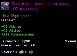 Splendide bracelet vibrant d'Ouestfolde