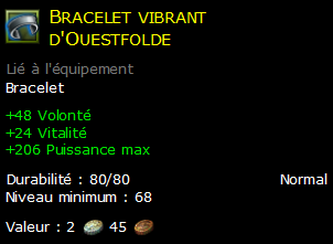 Bracelet vibrant d'Ouestfolde