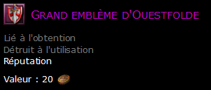 Grand emblème d'Ouestfolde