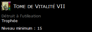 Tome de Vitalité VII