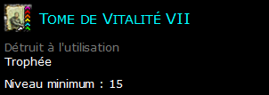 Tome de Vitalité VII