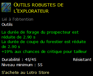 Outils robustes de l'explorateur