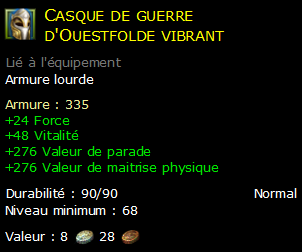 Casque de guerre d'Ouestfolde vibrant