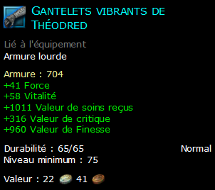 Gantelets vibrants de Théodred