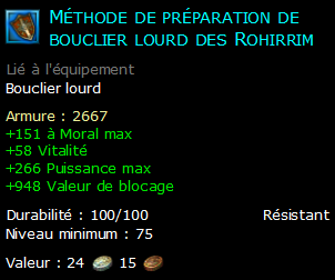 Méthode de préparation de bouclier lourd des Rohirrim