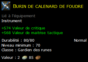 Burin de calenard de foudre