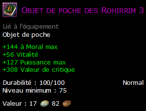 Objet de poche des Rohirrim 3