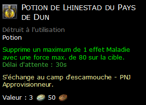 Potion de Lhinestad du Pays de Dun