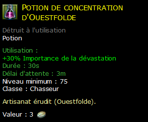 Potion de concentration d'Ouestfolde