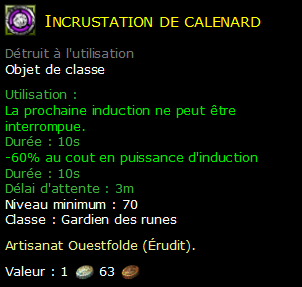 Incrustation de calenard